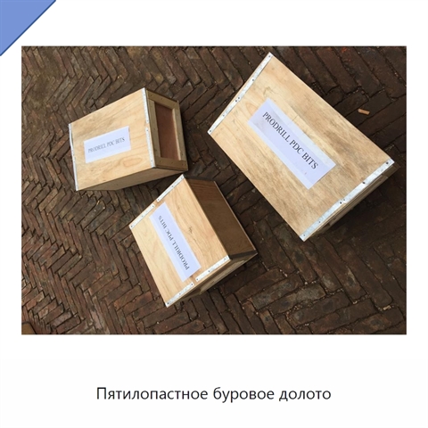 Пятилопастное буровое долото