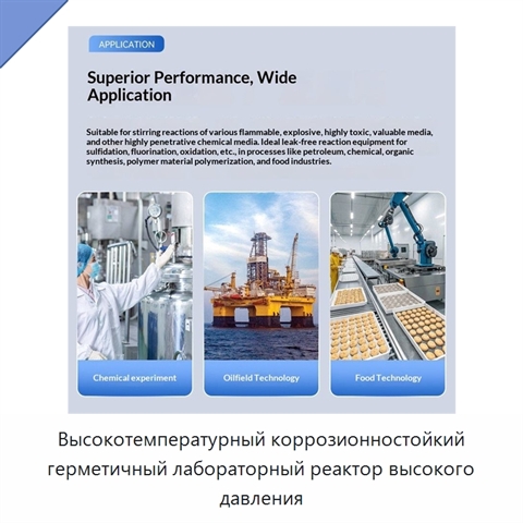 Высокотемпературный коррозионностойкий герметичный лабораторный реактор высокого давления