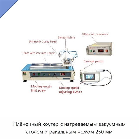 Плёночный коутер с нагреваемым вакуумным столом и ракельным ножом 250 мм