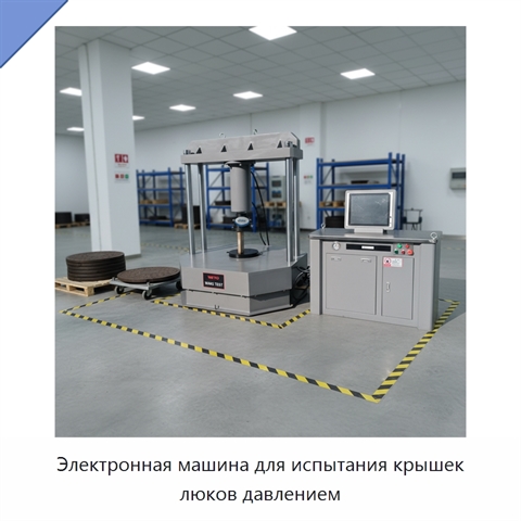 Электронная машина для испытания крышек люков давлением