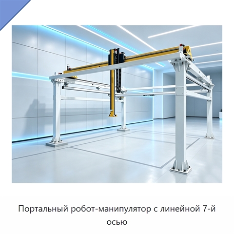 Портальный робот-манипулятор с линейной 7-й осью