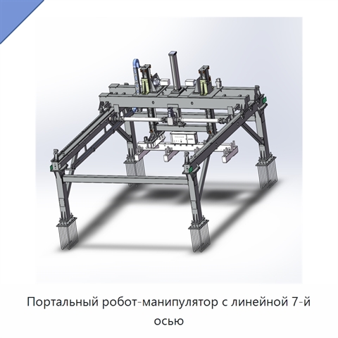 Портальный робот-манипулятор с линейной 7-й осью