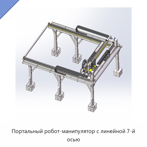 Портальный робот-манипулятор с линейной 7-й осью