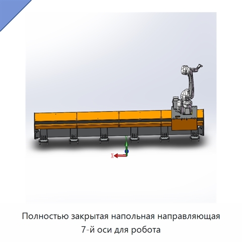 Полностью закрытая напольная направляющая 7-й оси для робота