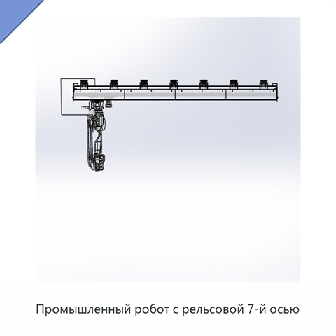Промышленный робот с рельсовой 7-й осью