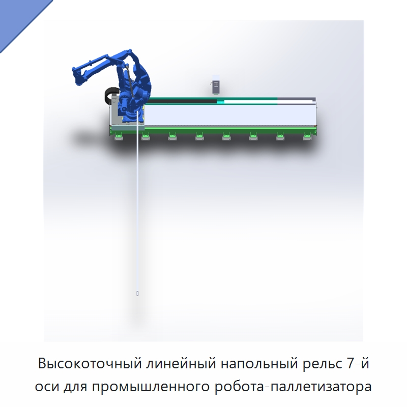Высокоточный линейный напольный рельс 7-й оси для промышленного робота-паллетизатора — Специальные машины и промышленное оборудование