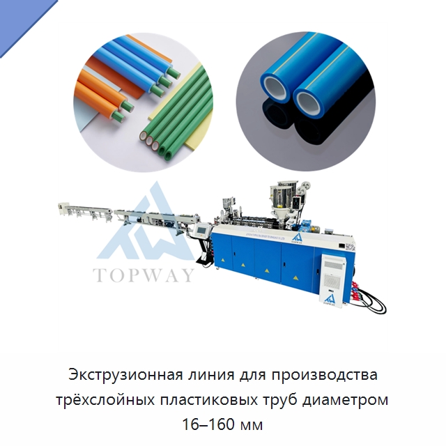 Экструзионная линия для производства трёхслойных пластиковых труб диаметром 16–160 мм — Экструдеры для пластмасс