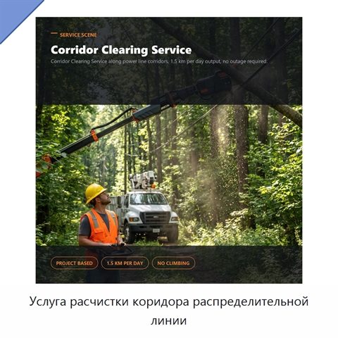Услуга расчистки коридора распределительной линии