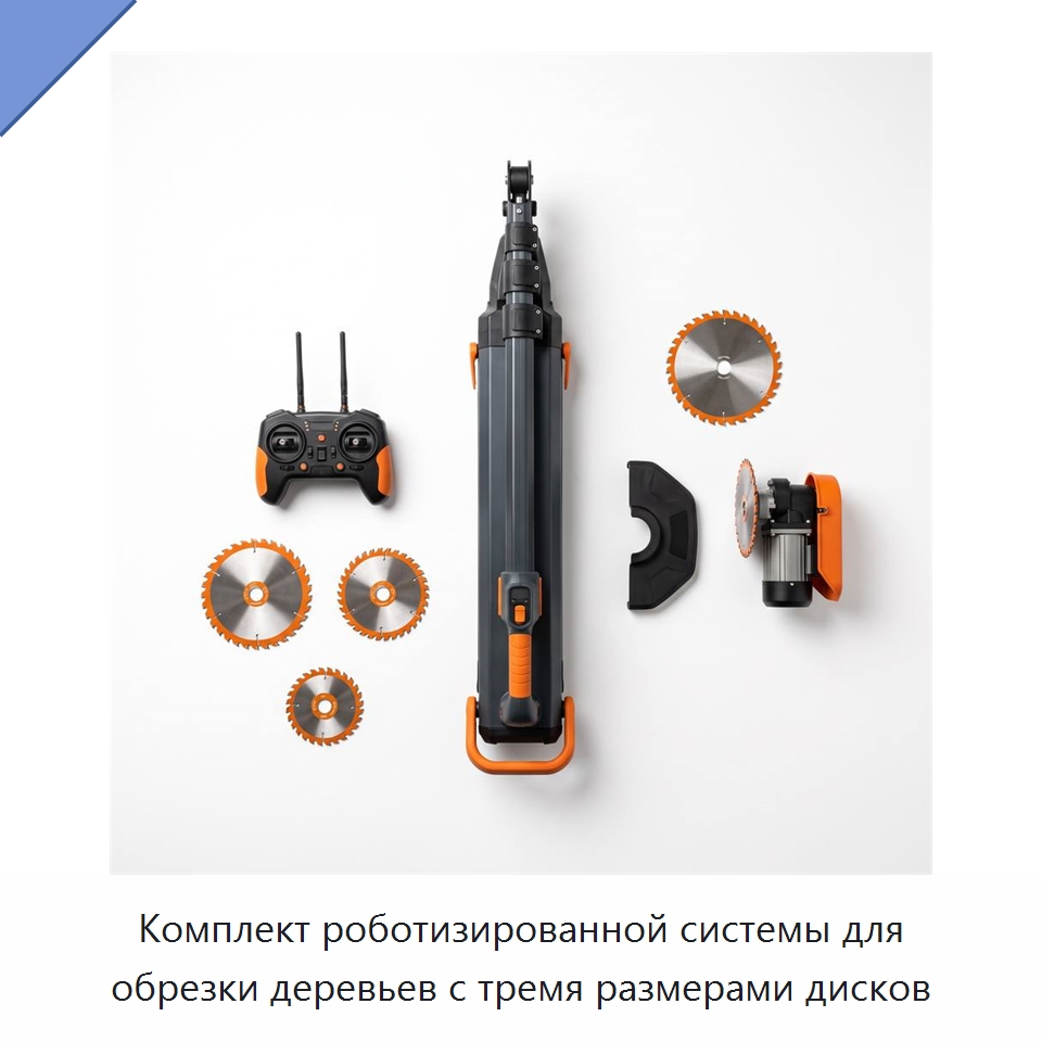 Комплект роботизированной системы для обрезки деревьев с тремя размерами дисков — Специальные изделия среднего и высокого напряжения
