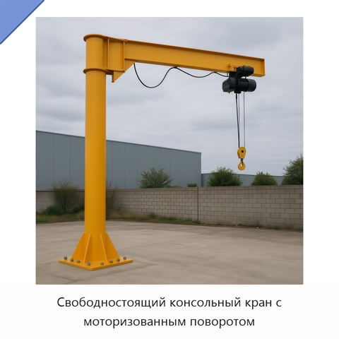 Свободностоящий консольный кран с моторизованным поворотом