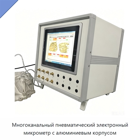 Многоканальный пневматический электронный микрометр с алюминиевым корпусом
