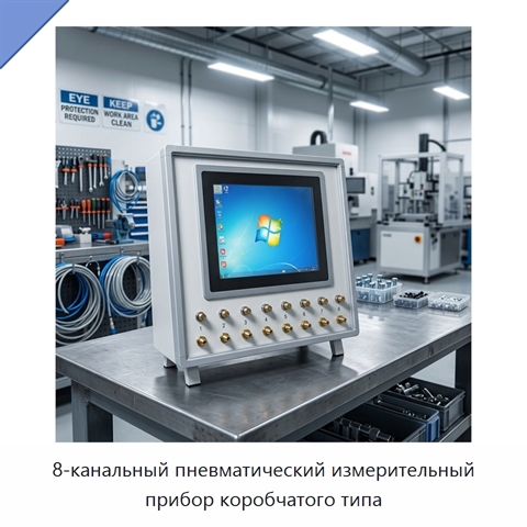 8-канальный пневматический измерительный прибор коробчатого типа