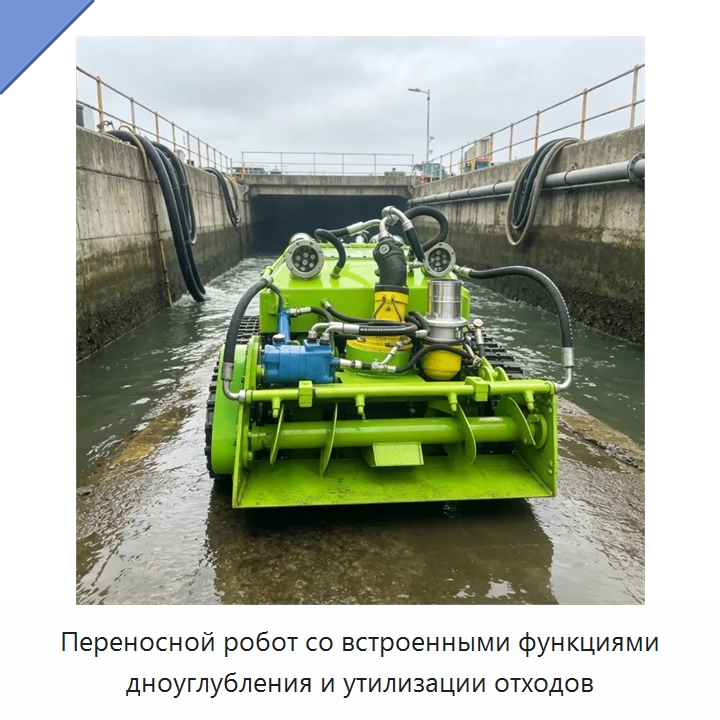 Переносной робот со встроенными функциями дноуглубления и утилизации отходов — Коммунальная техника