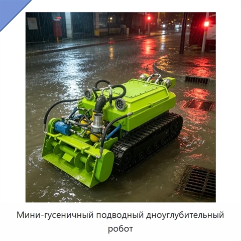 Мини-гусеничный подводный дноуглубительный робот