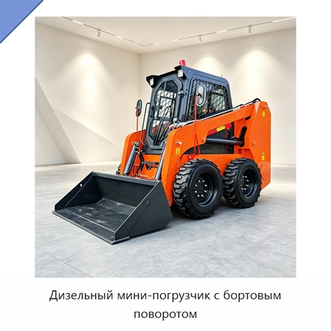 Дизельный мини-погрузчик с бортовым поворотом