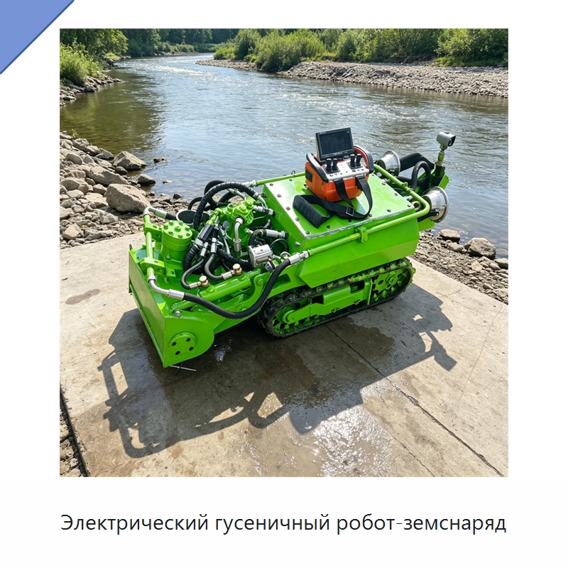 Электрический гусеничный робот-земснаряд — Коммунальная техника