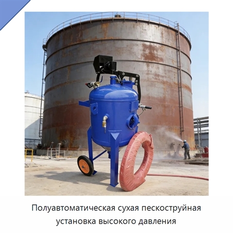 Полуавтоматическая сухая пескоструйная установка высокого давления