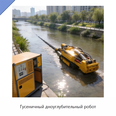 Гусеничный дноуглубительный робот