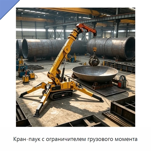 Кран-паук с ограничителем грузового момента