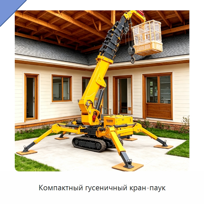 Компактный гусеничный кран-паук — Краны