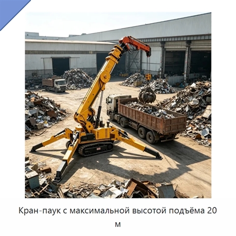 Кран-паук с максимальной высотой подъёма 20 м
