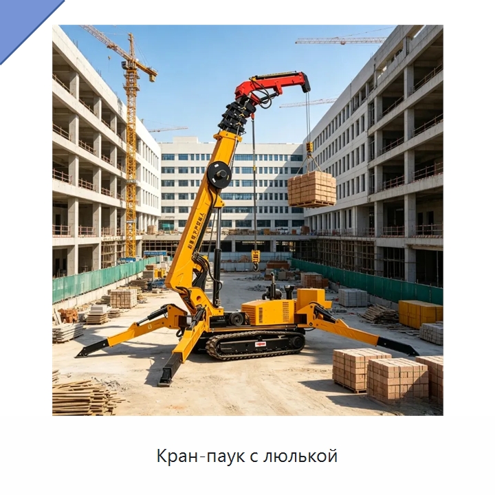 Кран-паук с люлькой — Краны