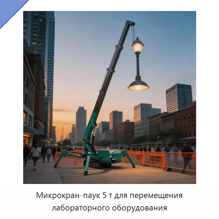 Микрокран-паук 5 т для перемещения лабораторного оборудования — Краны