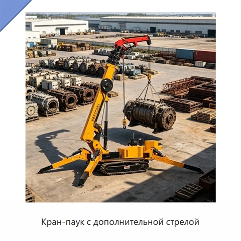 Кран-паук с дополнительной стрелой