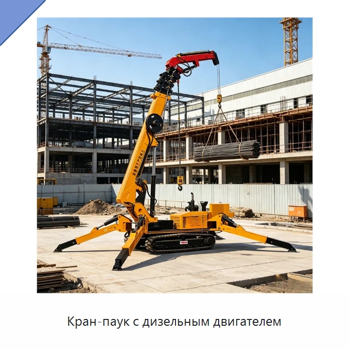 Кран-паук с дизельным двигателем — Краны