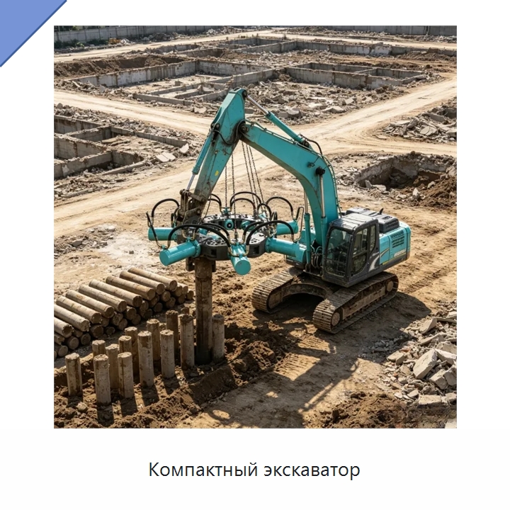 Компактный экскаватор — Навесное оборудование для строительной техники