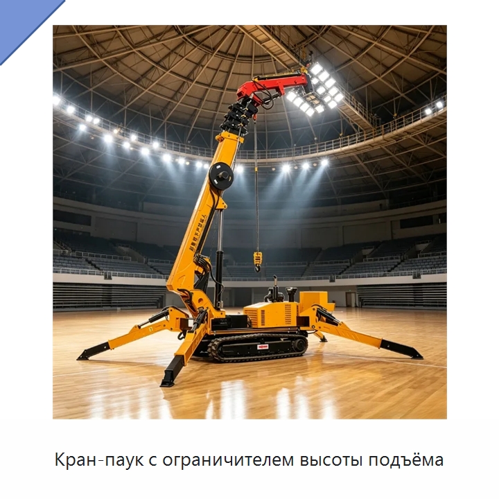 Кран-паук с ограничителем высоты подъёма — Краны