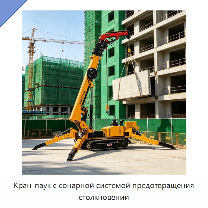 Кран-паук с сонарной системой предотвращения столкновений — Краны