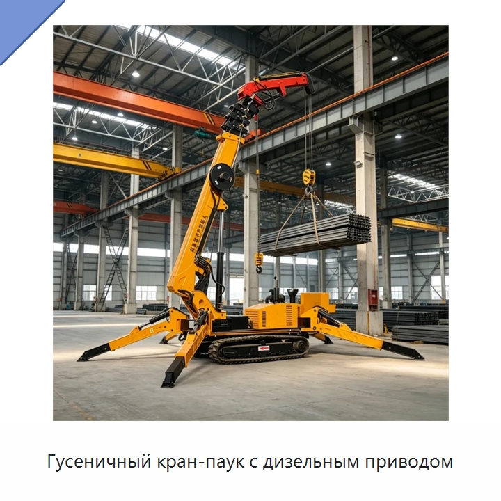 Гусеничный кран-паук с дизельным приводом — Краны