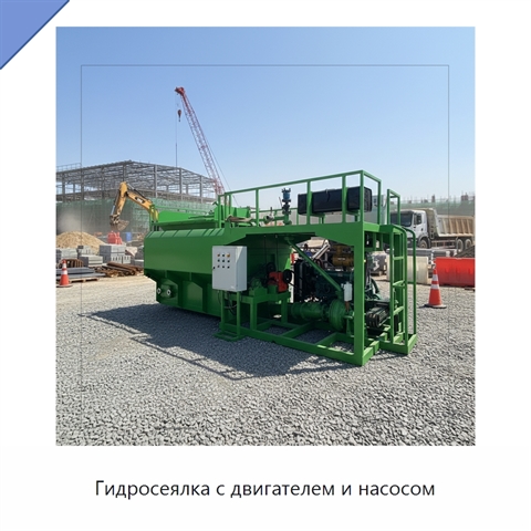 Гидросеялка с двигателем и насосом