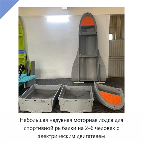 Небольшая надувная моторная лодка для спортивной рыбалки на 2–6 человек с электрическим двигателем