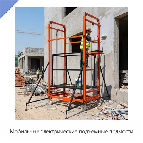Мобильные электрические подъёмные подмости