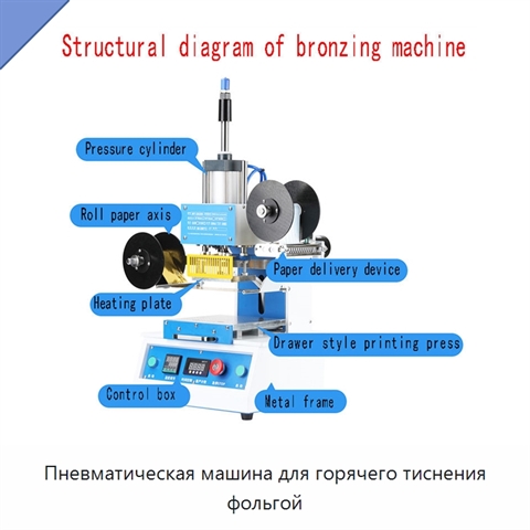 Пневматическая машина для горячего тиснения фольгой