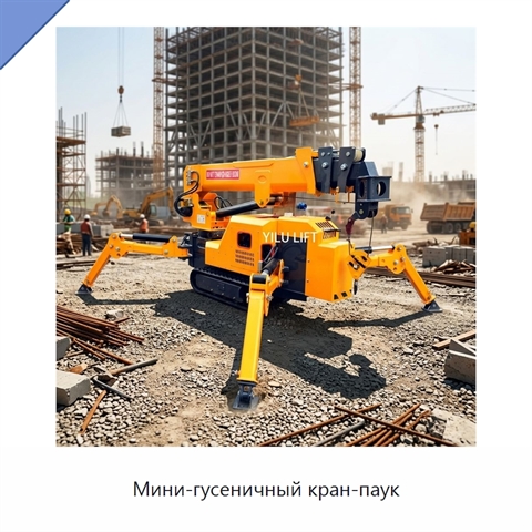 Мини-гусеничный кран-паук