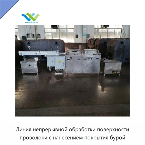 Линия непрерывной обработки поверхности проволоки с нанесением покрытия бурой