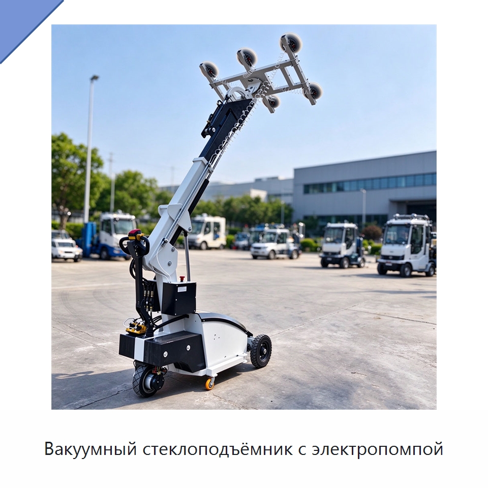 Вакуумный стеклоподъёмник с электропомпой — Строительные подъёмники