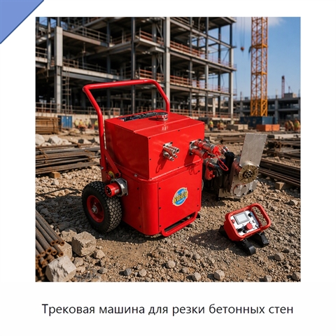 Трековая машина для резки бетонных стен
