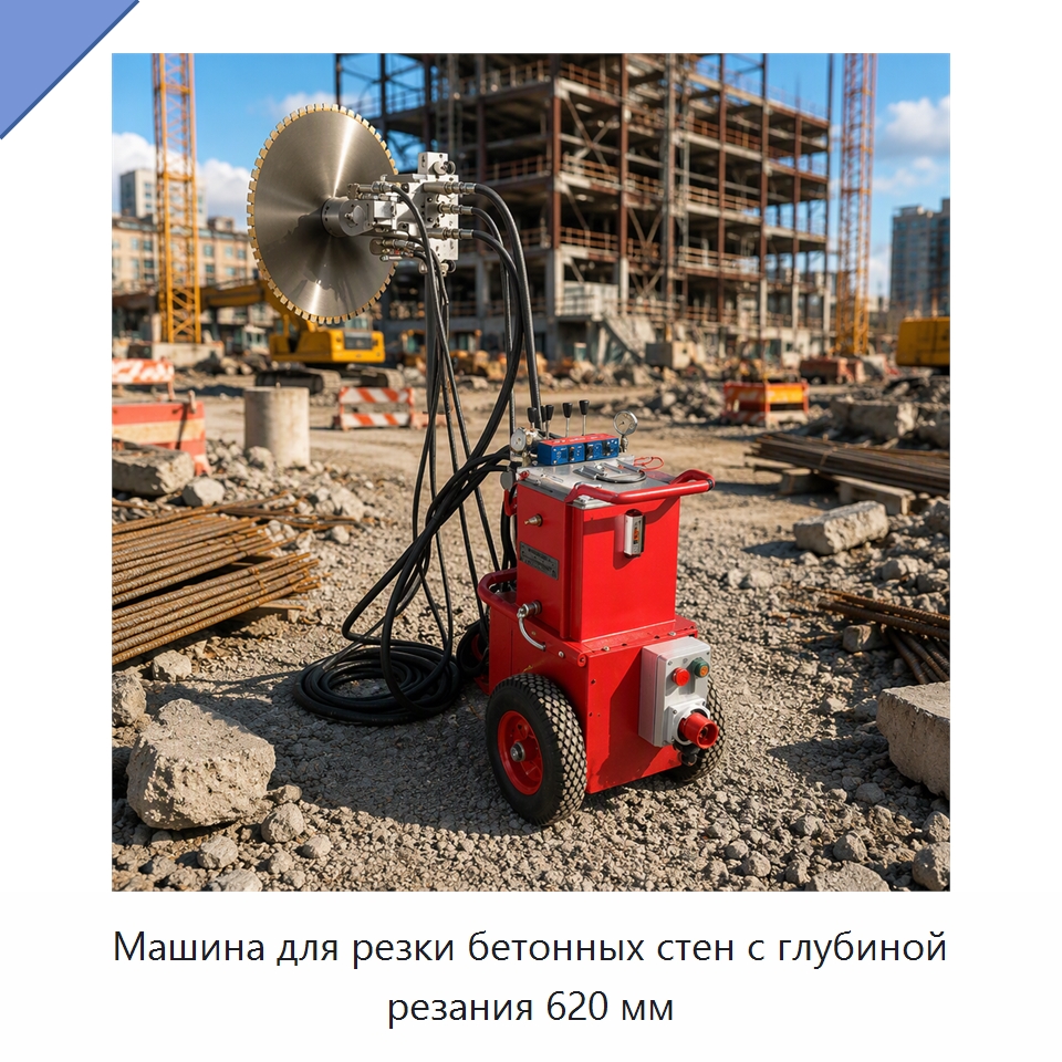Машина для резки бетонных стен с глубиной резания 620 мм — Дорожная техника