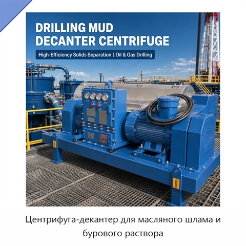 Центрифуга-декантер для масляного шлама и бурового раствора
