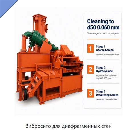 Вибросито для диафрагменных стен