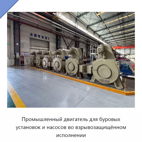 Промышленный двигатель для буровых установок и насосов во взрывозащищённом исполнении