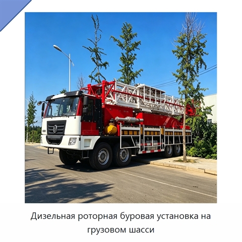 Дизельная роторная буровая установка на грузовом шасси
