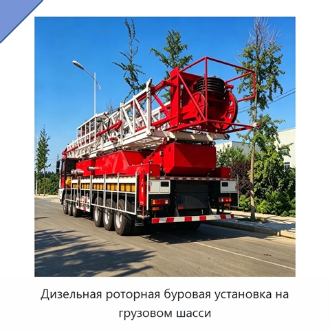 Дизельная роторная буровая установка на грузовом шасси