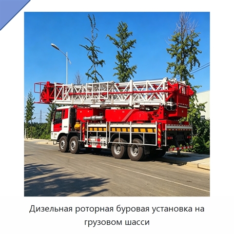 Дизельная роторная буровая установка на грузовом шасси