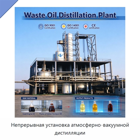 Непрерывная установка атмосферно-вакуумной дистилляции