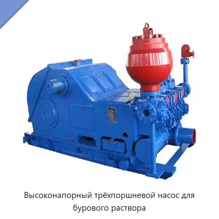 Высоконапорный трёхпоршневой насос для бурового раствора — Нефтепромысловое оборудование